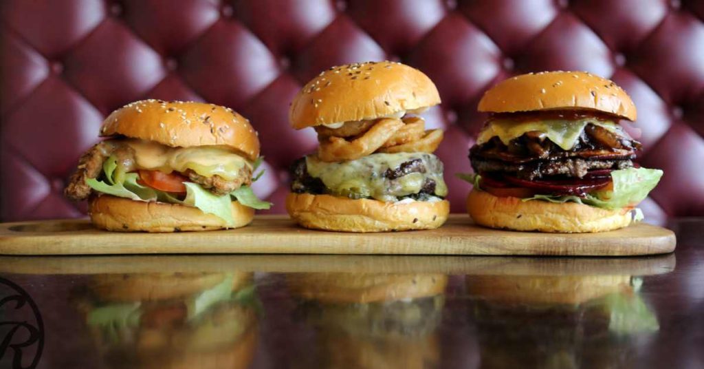 Ckicken Burger, burger double fromage et Naked Racer Burger 