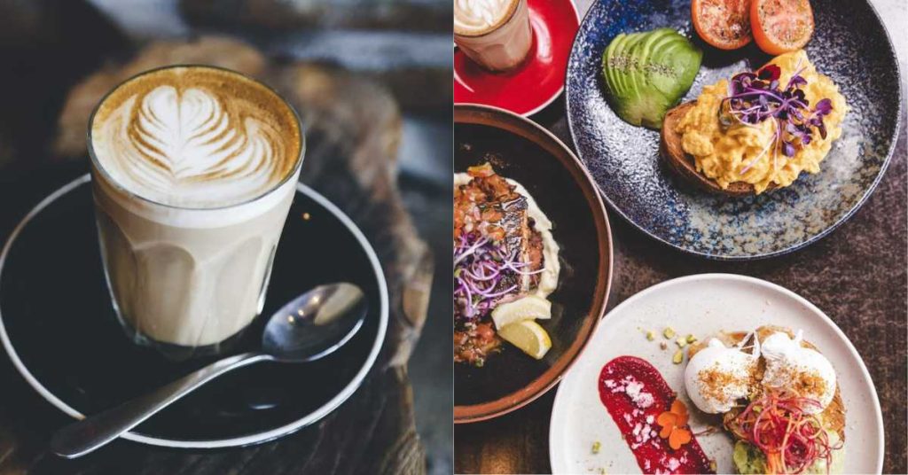 Coffee and Breakfast meals at Naked racer 